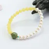 Beaded Strand Natural Amber Pearl Diy Bracelet Women Fine Jewelry Genuine Baltic Ambers Freshwater Pearls Nephrite Jades Beads Bracele Otwcm