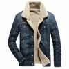 6xl Winter Dikkere Warme Denim Jas Mannen Fleece Heren Jas Multi-zakken Cowboy Kleding Windjack Uitloper Jean Jas Mannelijke F8O6 #