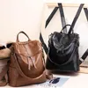 Sacos escolares Coreano Mochila Mulheres A Moda Selvagem Ombro Viagem Backack Bag À Prova D 'Água Lazer Mochilas De Couro Preto