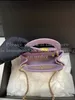 12A All-New Mirror Quality Designer Mini Shopping Bag Womens Calfskin Evening Quilted Bag Luxurys Handle Handbags Purple Purse Crossbody Shoulder Chain Bag With Box