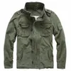 Jaqueta masculina M65 Denim Retro Cargo Jacketes Outdoor Multi Pockets Camo Tops Campo Casual Fi Caminhadas Casacos Uniforme z7Pz #
