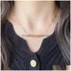 Pendanthalsband 2023 Crystal Love Necklace Brand Classic Head Designer för kvinnor Fashion Electropated 18K Gold Nail Drop Delivery DHOB2