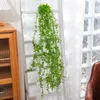 Decoratieve bloemen 100 cm 4 vorken gesimuleerde bloemen wilg Leaved Vine Branch Wedding Woonkamer Vloer Decoratie Soft