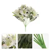 Decoratieve bloemen Lily Bouquet Home Decor Realistische sierliggende touch Flower zijde doek kunstmatige bruid decoratie