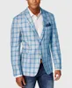 Blazer da uomo Semplice Busin Fi Plaid Stampa Notch Risvolto Blazer a due teste High-end Brand Formal Busin Abbigliamento uomo J4DD #