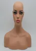 New Item Realistic Female Black Fiberglass Mannequin Dummy Head Bust For Lace Wig And Jewelry Display EMS 261C2011622