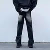 Мужские джинсы Foufurieux Gradient, мужские 2024, весенне-осенние ковбойские прямые брюки, повседневные уличные брюки, джинсовые широкие брюки