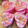 Cluster Rings 12Pcs/Box Children's Cartoon Mixed Jelly Color Finger Ring Kid Baby Girl Resin Jewelry Party Gift Wholesale