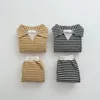 Clothing Sets Boys Girls' Spring Clothes Children's Cool Striped Polo Collar Top Loose Pants Leisure Sports Two Piece Baby Autumn Suits