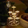 Candle Holders Ghee Lamp Holder Metal Candlestick Lantern Centerpieces Weddings Oil Creative Stand Stainless Steel Home Diwali Decorations