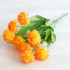 Decorative Flowers Hydrangea Fake Silk Simulation Ball Chrysanthemum Small Handle Bouquet Home Wedding Project Decoration