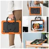 360 Rotating Handle Grip Kickstand Case For Lenovo Tab M11 HD 11 inch 2024 Shockproof Kids Safe Cases Heavy Duty Rugged PC + Silicone Cover Shoulder Strap + Screen PET Film