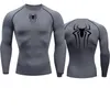 sun Protecti Sports Secd Skin Running T-shirt Men's Fitn Rgarda MMA Lg Sleeves Compri Shirt Workout Clothing N5za#