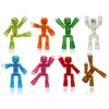 Ny Sticky Robot Kids Photography Animation Studio Sucker Suger Cup Stickbot Action Figures Toys for Children 1PC/2PCS