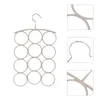 Hangers Scarf Rack Hanger Wardrobe Organizer Storage Ring Kid Necktie Holding Clothes Iron Holder Shawl Multifunction