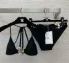 Moda kadın mayo seksi kızlar banyo takım elbise yaz mayo plaj bikinis set mektup desen kadınlar bodysuit yüzme giyim