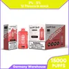 vape Puff 15000 Vapor puffs watermelon ice Flavors 2% 5% Disposable Vapes Airflow Adjustment Rechargeable germany Warehouse free Delivery