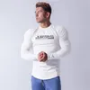 ربيع جديد lg sleeve tirt men men cott fitn t-shirt Sporting Men Bodybuilding tshirt fi streetwear teeshirt homme i3w4#