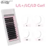 Cílios Postiços 10 PCS Qeelasee 0.03/0.07/0.10 M/LC/L +/LD/L Curl Extensões de Cílios Postiços Mink Material Preto Bandeja Mista Maquiagem Lashes24327