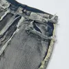 Jeans pour femmes Glands effilochés Pantalon Goth en détresse Pantalon Vintage Boyfriend Esthétique Jambe Large Grunge Denim Pour Femmes Hommes Streetwear