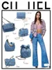 Cf denim tas dames ketting woc mini tassen handtas designer tas jacquard cc tassen mode schouder crossbody tas diamant patroon totebag met doos