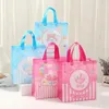 Förvaringspåsar Stobag 4st Baby Shower Birthday Non-Woven Tote Fabric Gift Package Kids Waterproof Reablerable Pouch Party Favors