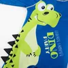 Traje de baño para bebés y niños, traje de baño para niños pequeños de 0 a 6 años, traje de baño de una pieza para surf, estilo de dinosaurio de dibujos animados con sombrero para el sol, manga larga 24327