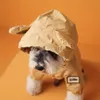 1pc capa de chuva para cães com orelhas, estilo urso, roupas fofas à prova d'água para animais de estimação cães pequenos e médios para dias chuvosos