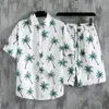 Herren Kokosnussbaum -Strandhemd Sets Sommer Hawaii -Stil Kurzarm Shirt Shorts Casual Holiday Männer 2 -teiliges Anzug Outfit Set 240321