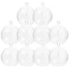 Castiçais 10 Pcs Decoração de Natal Bola Fillable Ornamentos Claros para Artesanato Pequena Árvore de Plástico