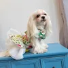 Dog Apparel Handicraft Clothes Pet Supplies Rich Lady Embroidered Puffy Dress Shawl Vibrant Color Schemes Holiday One Piece