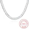 Kedjor 925 Sterling Silver 8mm 16-24 tum Män halsband Sidokedjan Atmosfärisk uttalande GIFT Party Jewelry241m