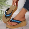 Slippers Fancy Sandals For Women Flat Women's Wedge Flip Flops Casual Lady Shoes Heels