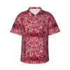 Chemises décontractées pour hommes Chemise hawaïenne en peau de serpent rose Homme Beach Animal Python à manches courtes Design confortable Blouses surdimensionnées élégantes