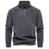 Nuovo Autunno Inverno Addensare Giacca in pile caldo per gli uomini Zipper Neck Pullover Felpa da uomo di marca di qualità Soft Shell Giacca da uomo J1Xx #