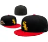 Herr baseball vit sox monterade storlek hattar la snapback hattar världsserie vit hip hop sox sport kepsar chapeau grå söm hjärtat "serie" "love hustle blommor kvinnor a9