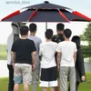 Namioty i schroniska Outdoor duży parasol rybny 1,8-2,6m Regulowany składany Ochrona ochrony ochrony słonecznej wiatru i ochrony deszczu na plażę parasol 24327