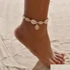 Fußkettchen Bohemian Turtle Shell Sommer Strand Fußkettchen Für Frauen Schildkröte Muschel Charme String Perlen Ketten Knöchel Armbänder Am Bein Boho J Dhdf1