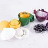 Storage Bottles White Garlic Keeper Creative Reusable Fresh-Keeping Refrigerator Box Sealed Plastic Vegetable Fruit Containers