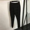 Double Zipper Leggings Pants for Women Designer Fashion Slim Tights Black Legging Trousers