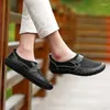 Casual Shoes Mens Summer Breathable Mesh Big Size 46 Men Leather Sneakers Male Trendy Driving Loafers Man Moccasin Boys