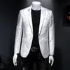 Jaqueta de terno masculina de alta qualidade Fi Impressão New Casual Wedding Stage Party Busin Smoking Casual Suit Fr Coat M-5XL G9rD #