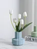 Vasos criativo pétala cerâmica vaso clássico hidropônico arranjo de flores sala de estar mesa de jantar artesanato decoração para casa