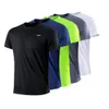 MENS Snabbt torrt kort ärm Gym Running Moisture Wicking Round Neck T-shirt Training träning Gym Sporttröja toppar Lätt 240321