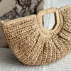 Woven Hobo Shoulder Bag Lady Clutch Designer Handbag Axillary Pouch Letter Embroidery Women Clutch Pouch High Quality Summer Straw Weaving Beach Bag Purse