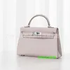 Ky Tote Borse Trusted Borsa in pelle di lusso Borsa da 19 cm 2024 Nuova borsa piccola portatile versatile in vera pelle per donna con luce di alta qualità Luxu hanno logo HB0R