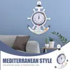 Wandklokken klok anker vorm strand decoratief horloge voor nautische kinderkamer slaapkamer decoratie