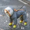 Vêtements pour chiens arc-de-coussin contraste givré transparent petit animal de compagnie de vêtements d'été animaux de compagnie de pluie veste imperméable