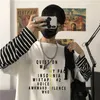 Kpop Popular Straykids Cantante Falso Dos piezas Camisetas PREGUNTA Álbum Gráficos de letras Verano Unisex Camiseta de manga LG de gran tamaño t0ml #