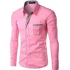 2024 Hot Sale New Fi Camisa Masculina LG Sleeve Shirt 남자 슬림 함수 디자인 형식 캐주얼 브랜드 남성 DR 셔츠 크기 M-4XL P3JP#